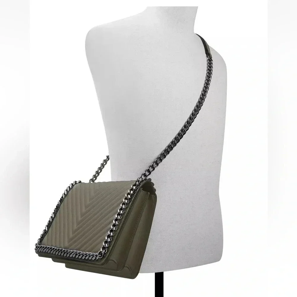 Aldo Chevron Greenwald Chain Link Medium Purse NWT